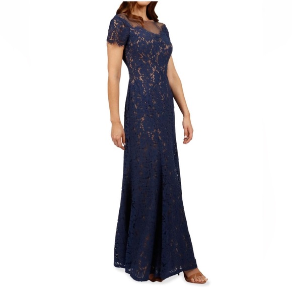 RENE BY RENE RUIZ  COLLECTION
Illusion Lace Sheath Gown - Picture 3 of 12